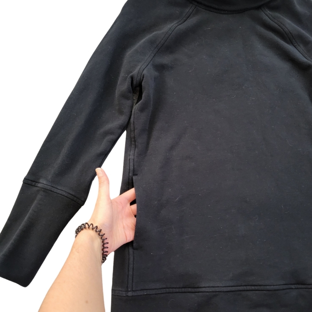 Lululemon Scuba Funnel Neck Sweatshirt Top Womens 6 Small Black Athleisure Yoga - Picture 3 of 5